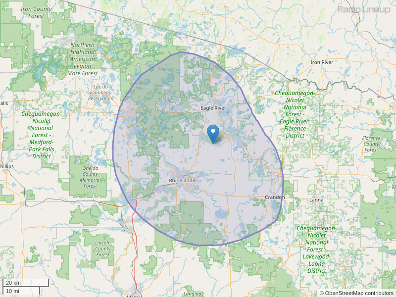 WHSF-FM Coverage Map