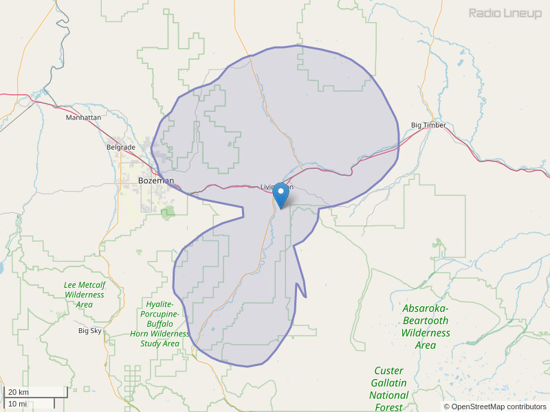 KYPM-FM Coverage Map