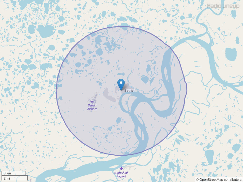 KYUK-FM Coverage Map