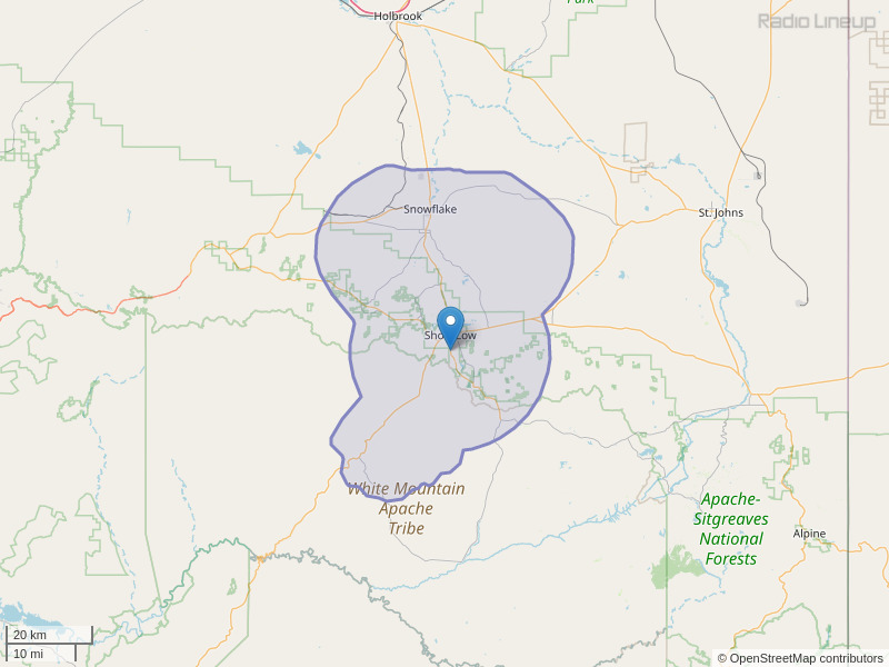 KZUZ-FM Coverage Map
