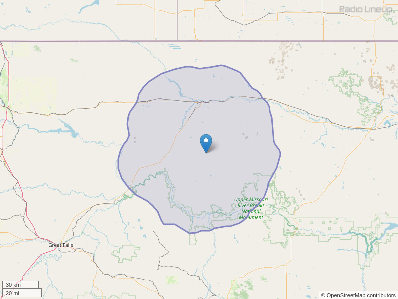 KHEW-FM Coverage Map