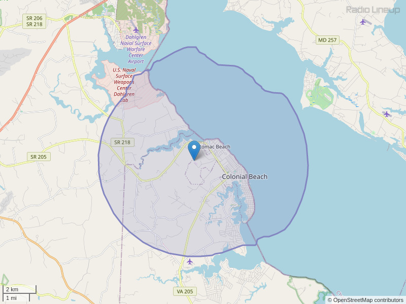 WWER-FM Coverage Map