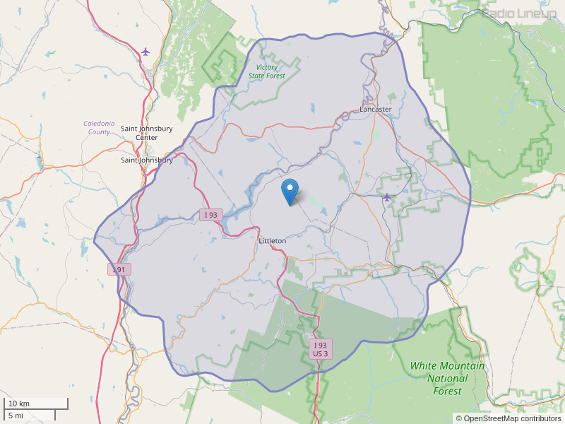 WEVQ-FM Coverage Map
