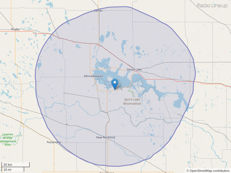 KZZY-FM Coverage Map