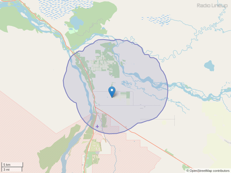 KIAO-FM Coverage Map