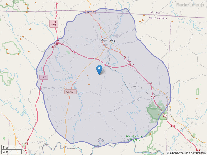 WGIW-FM Coverage Map