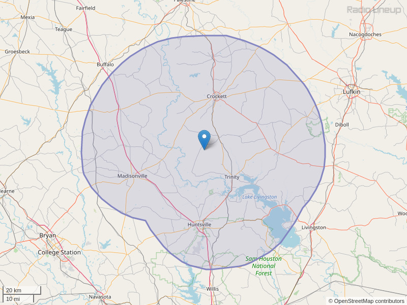 KTYR-FM Coverage Map