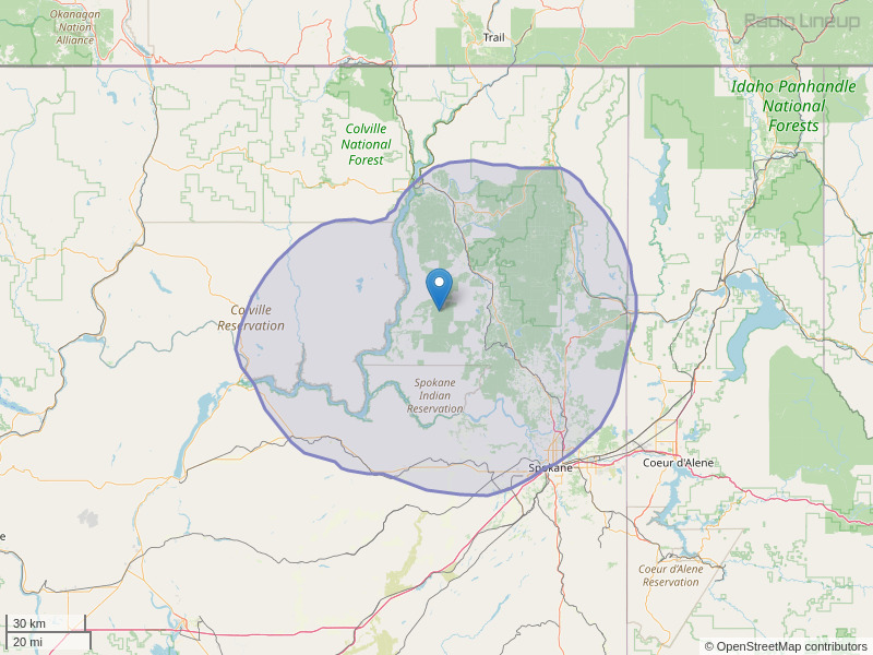 KYRS-FM Coverage Map