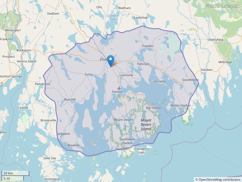 WRNM-FM Coverage Map