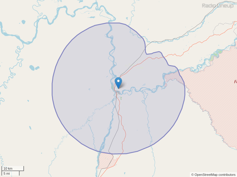 KIAM-FM Coverage Map