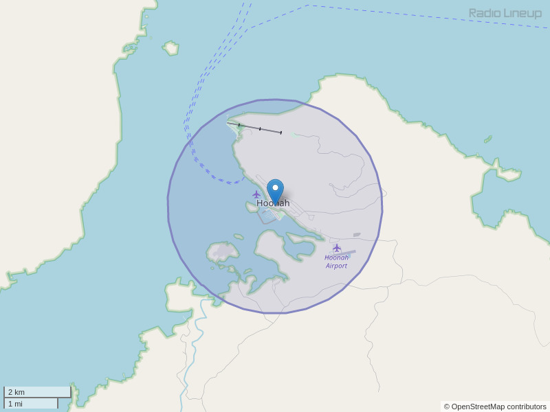KHOO-FM Coverage Map
