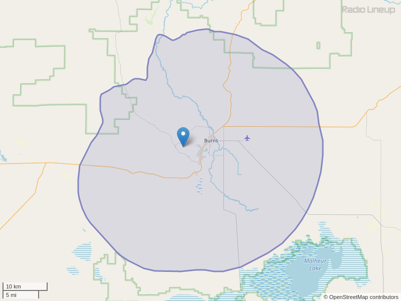 KOBN-FM Coverage Map