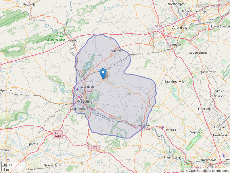 WZXB-FM Coverage Map