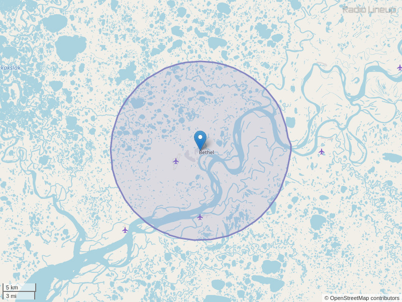 KJNR-FM Coverage Map