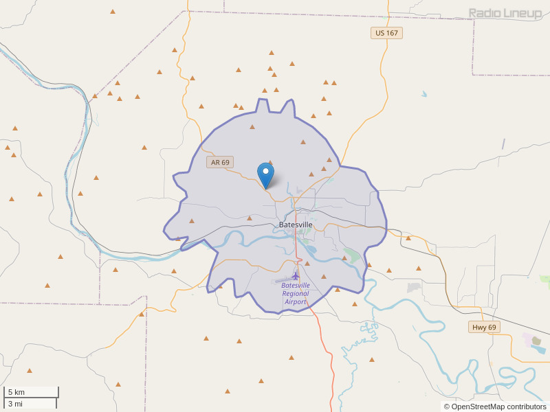 KBAP-FM Coverage Map