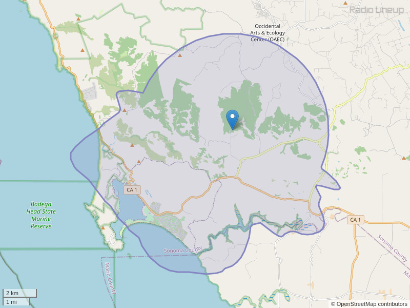 KWTF-FM Coverage Map