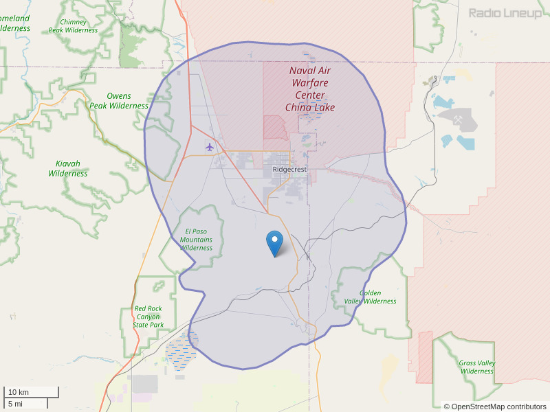 KRSF-FM Coverage Map