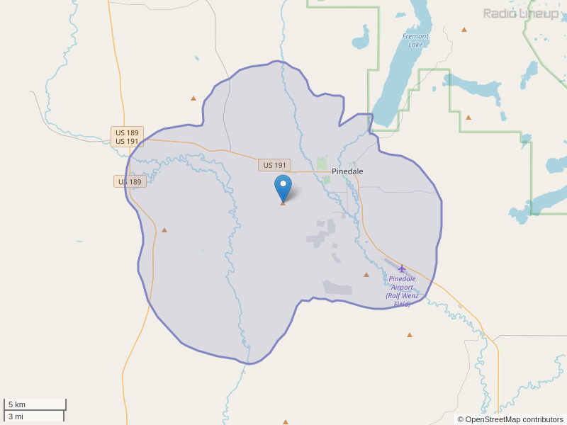 KWCN-FM Coverage Map