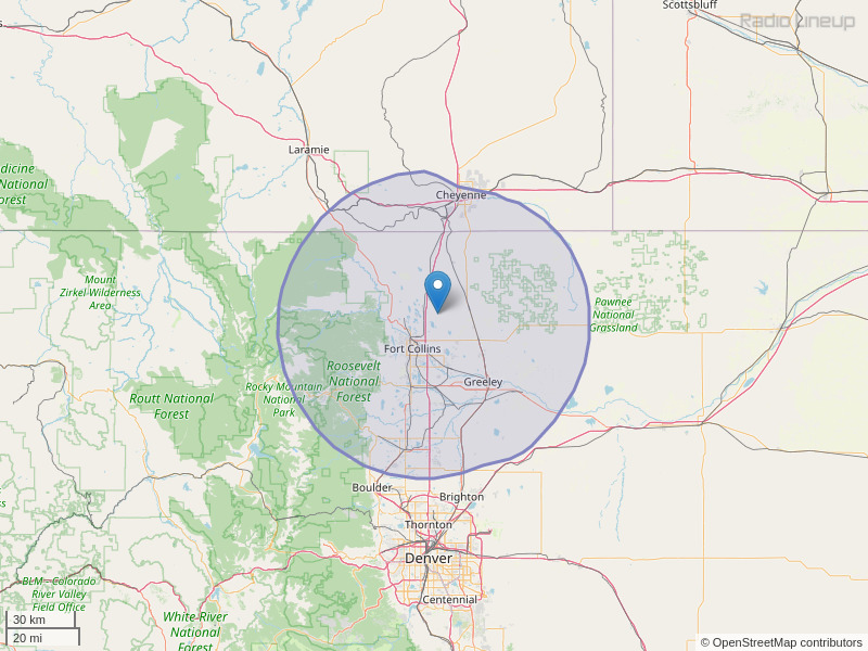 KSME-FM Coverage Map