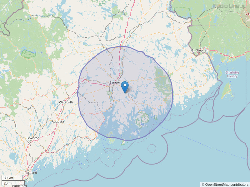 WWMJ-FM Coverage Map