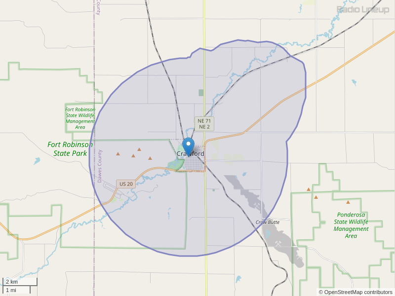 KCFD-FM Coverage Map