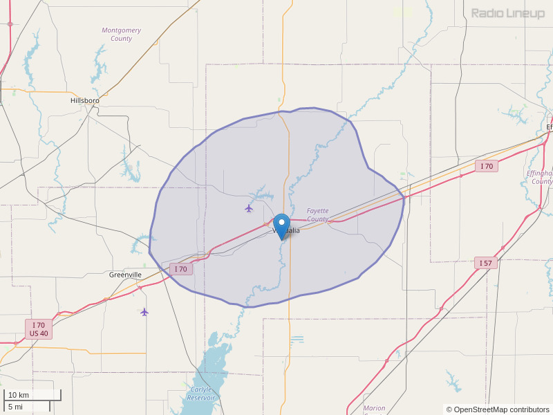 WSWS-FM Coverage Map