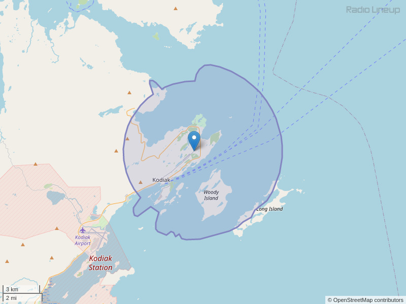 KBKO-FM Coverage Map