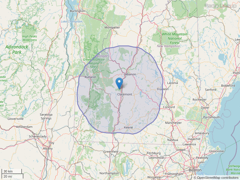 WHDQ-FM Coverage Map