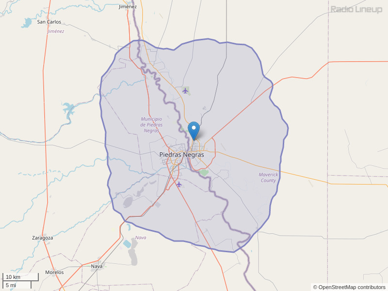 KINL-FM Coverage Map