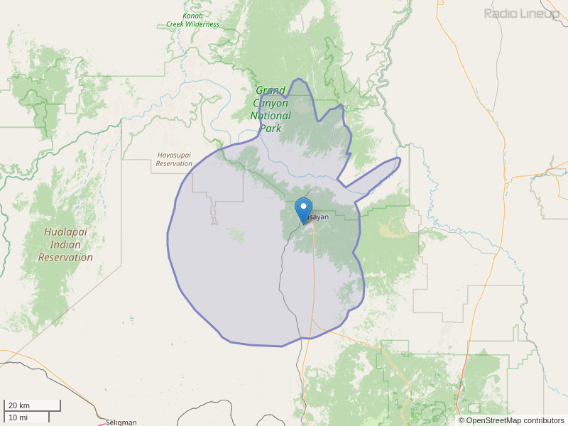 KUGO-FM Coverage Map