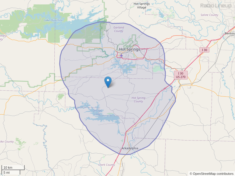 KWPS-FM Coverage Map