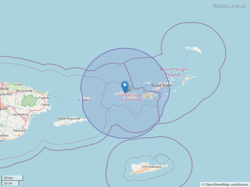 WTJX-FM Coverage Map