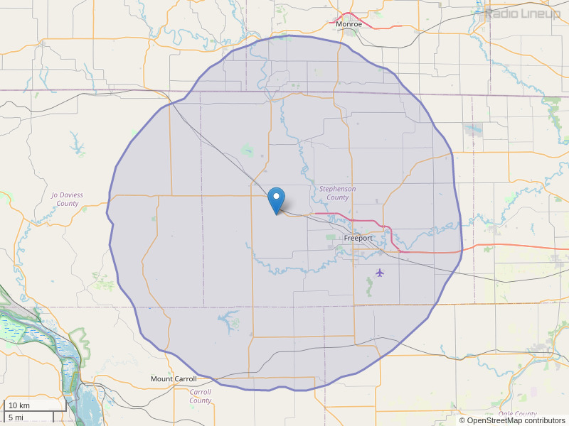 WHRD-FM Coverage Map