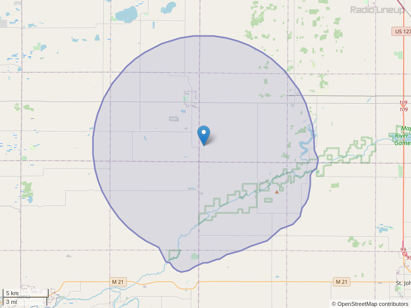 WSJH-FM Coverage Map