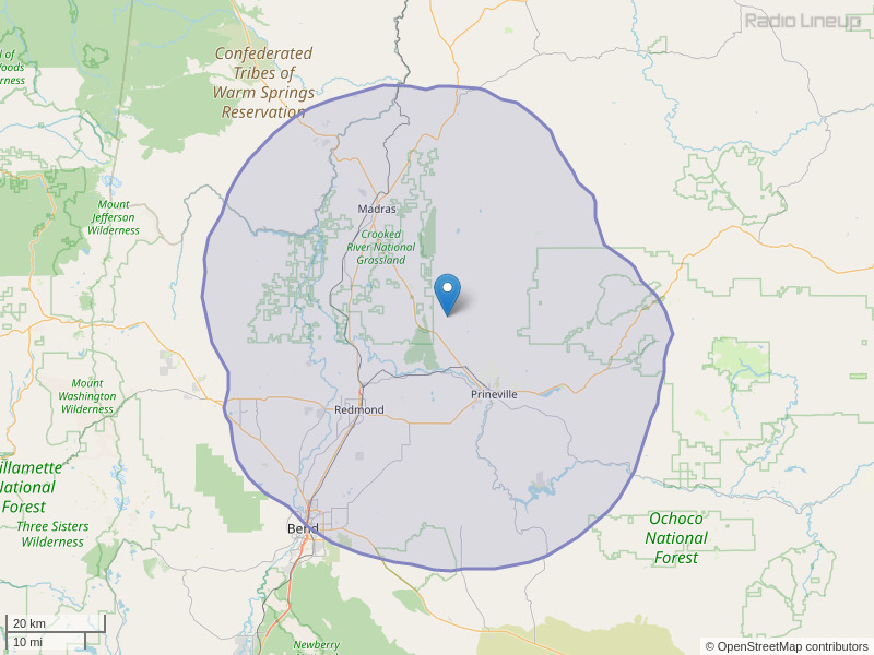KJIV-FM Coverage Map