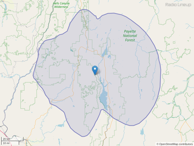KUJJ-FM Coverage Map