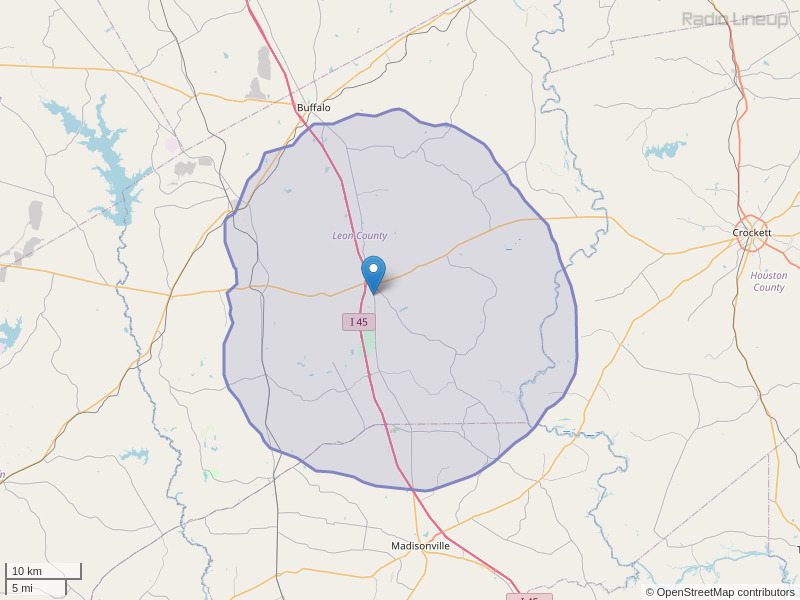 KKEE-FM Coverage Map