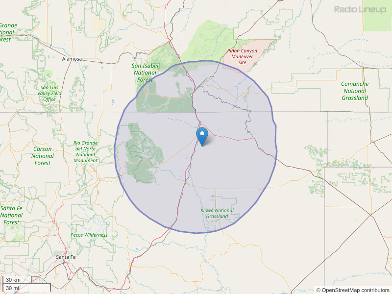 KNMF-FM Coverage Map