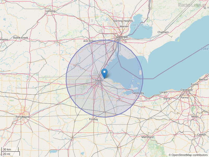 WIOT-FM Coverage Map