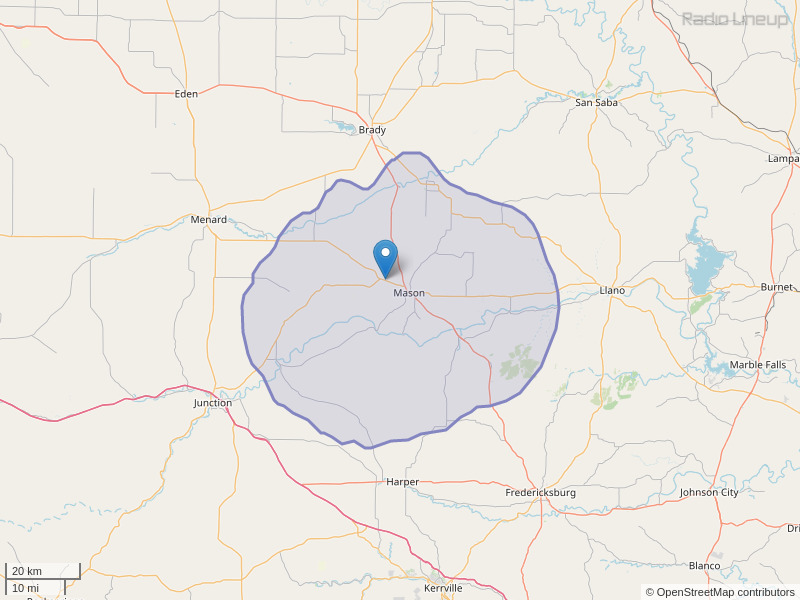 KMSN-FM Coverage Map