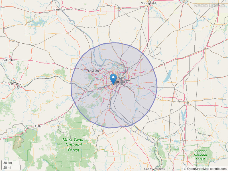 KYKY-FM Coverage Map