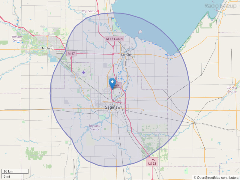 WGER-FM Coverage Map