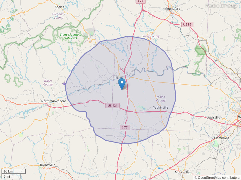 WIFM-FM Coverage Map