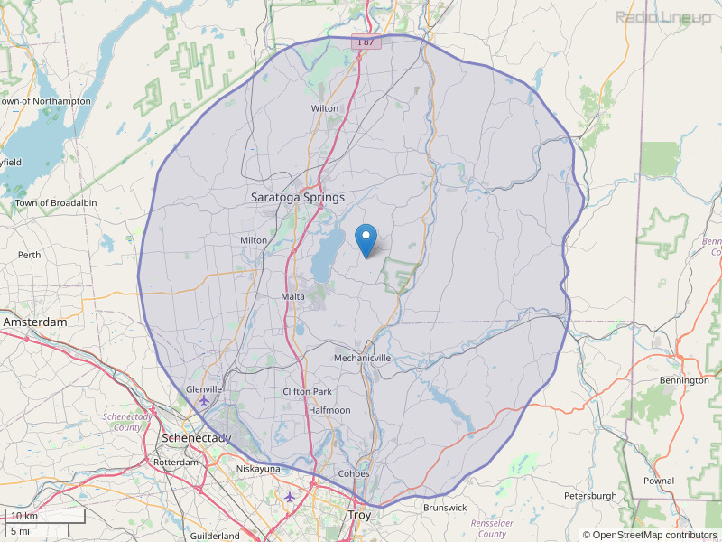 WJKE-FM Coverage Map