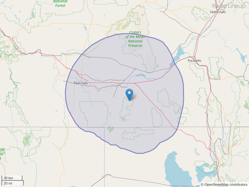KCIR-FM Coverage Map