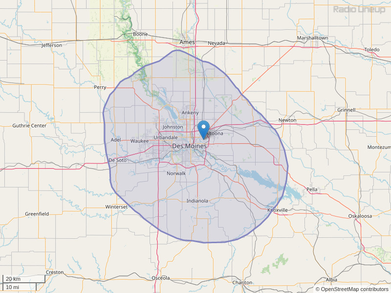 KDFR-FM Coverage Map