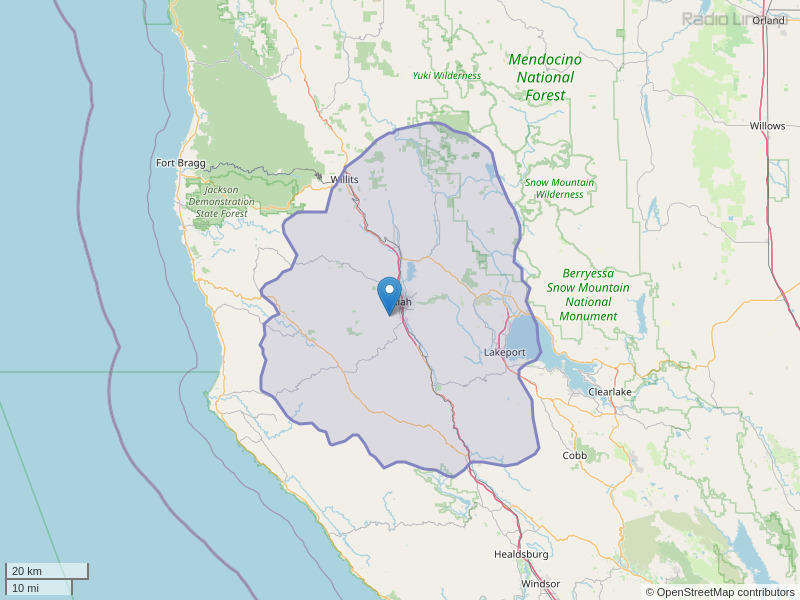 KPRA-FM Coverage Map