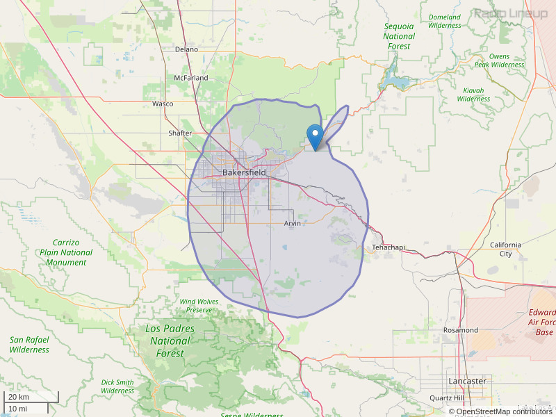 KFRB-FM Coverage Map