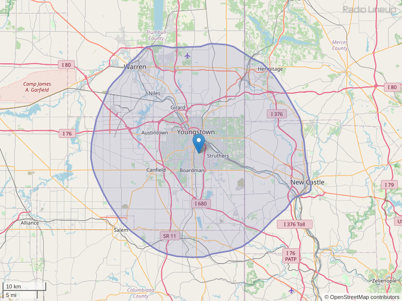 WYTN-FM Coverage Map
