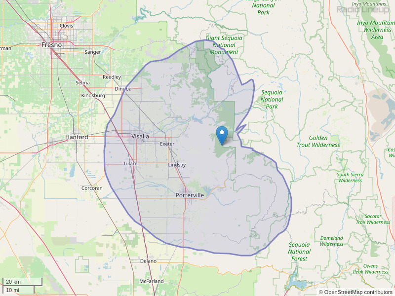 KLXY-FM Coverage Map